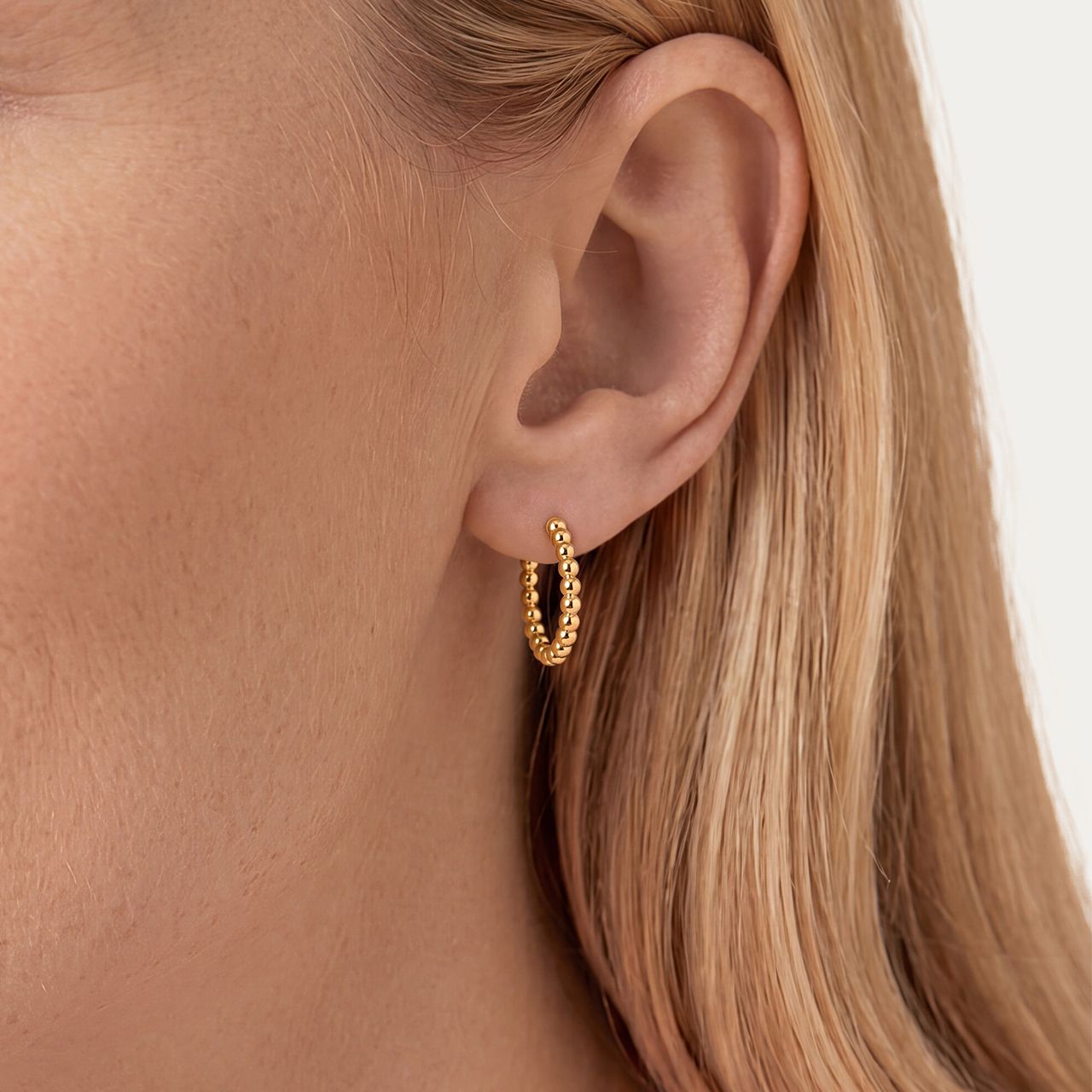 Zilveren goldplated oorbellen 15mm