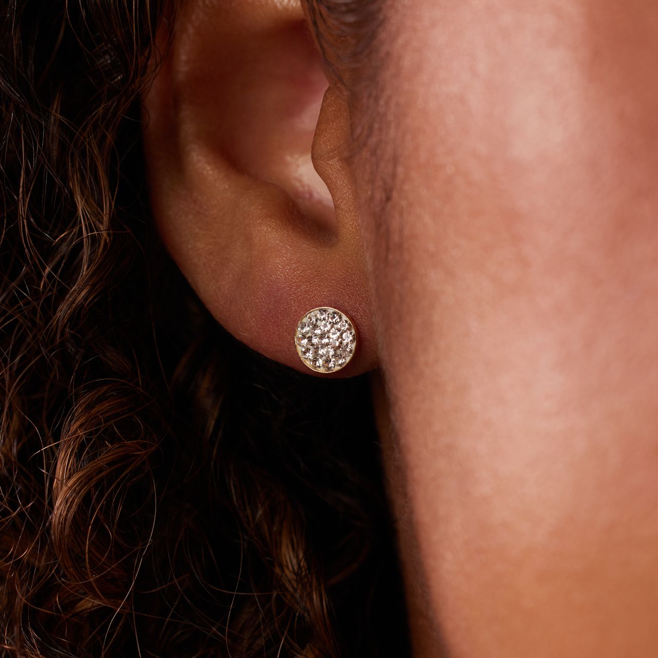 9 karaat oorknoppen met zirkonia 8mm