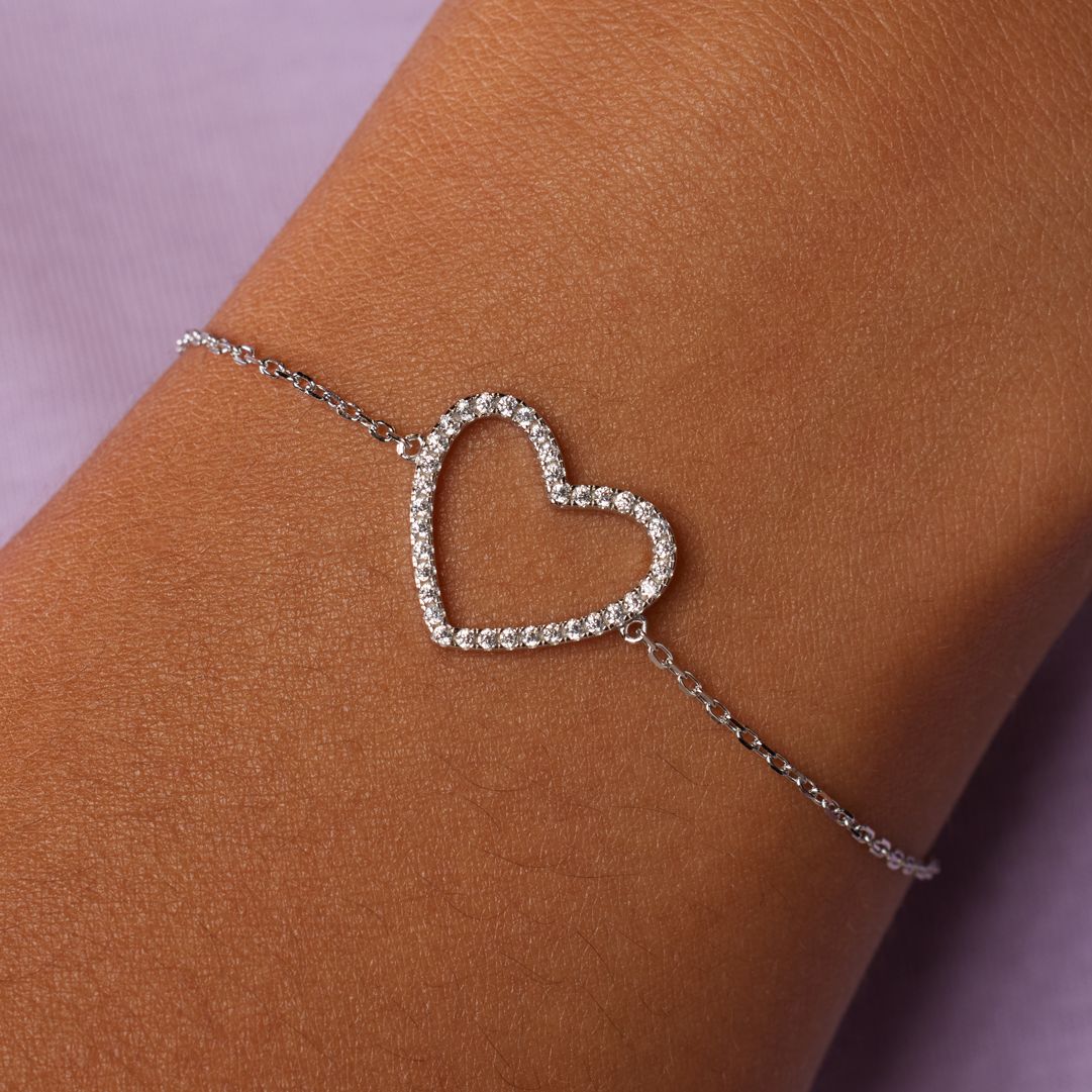Zilveren armband met zirkonia
