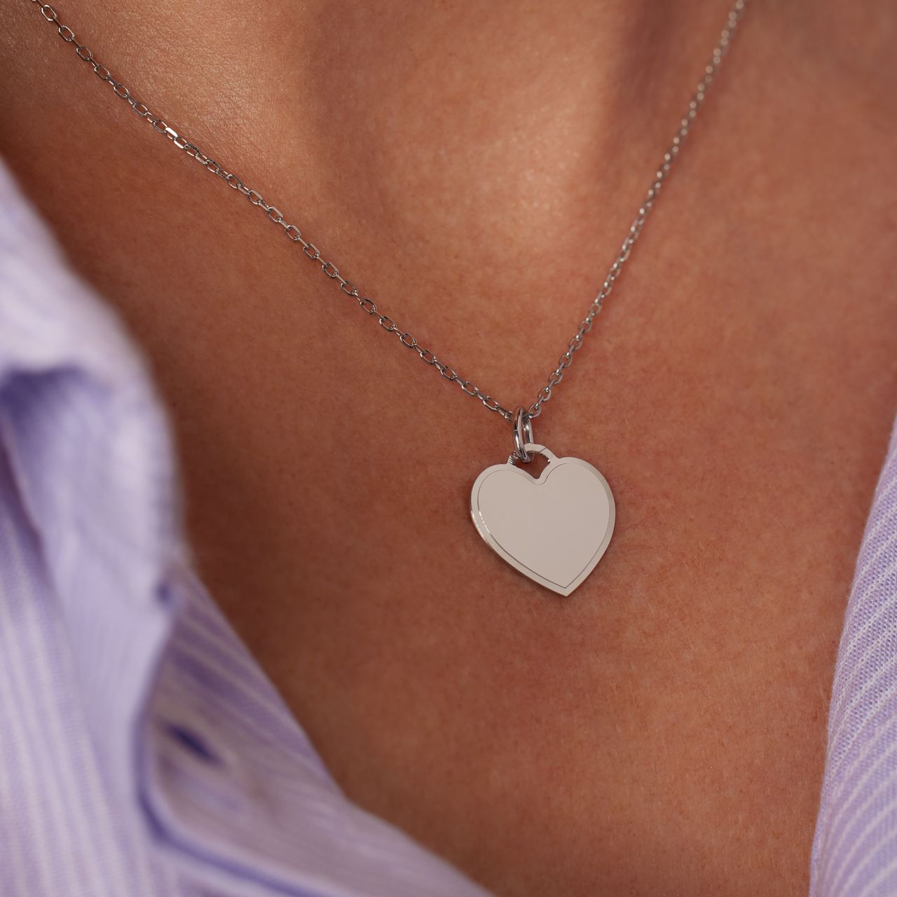 Zilveren hanger hart voor dames