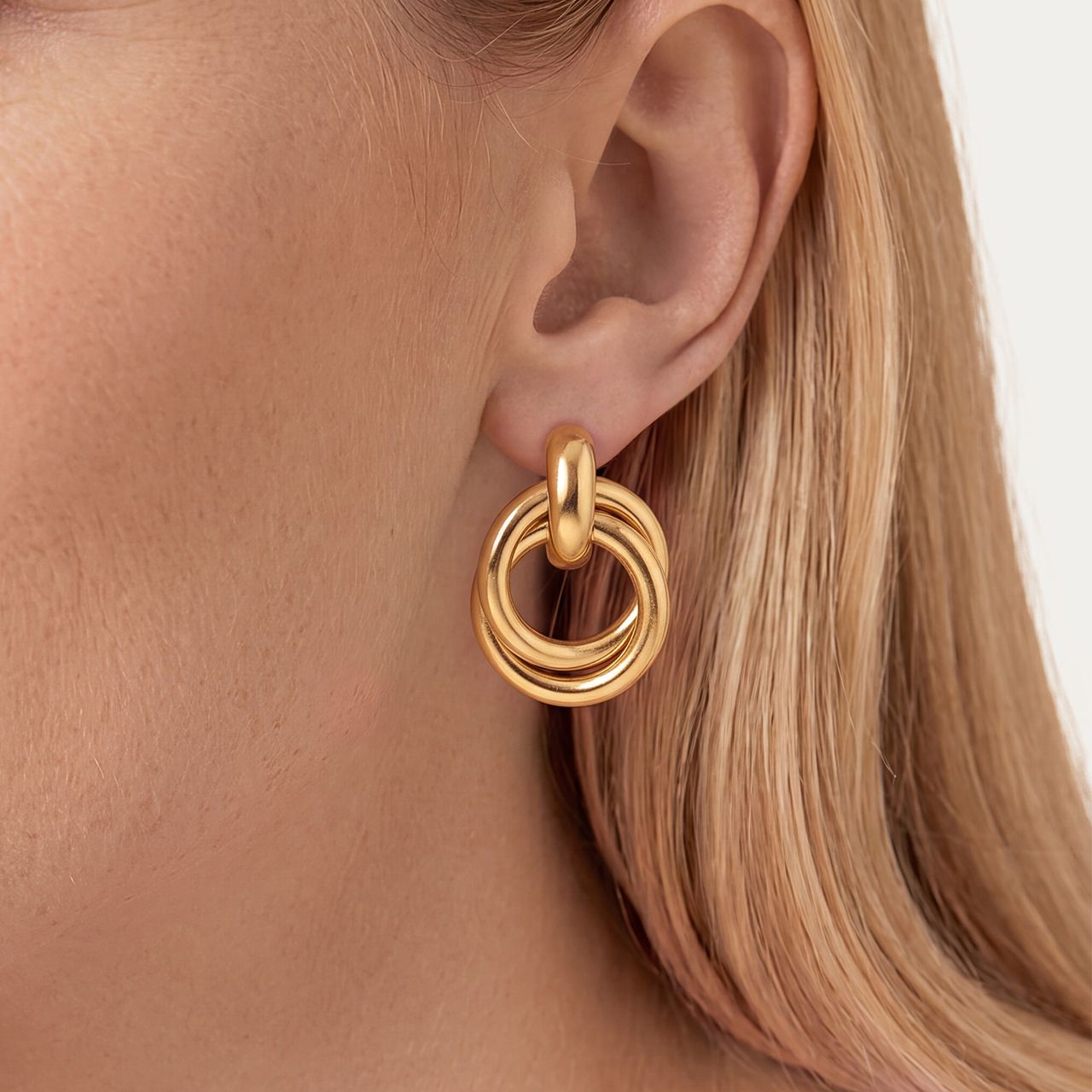 Edelstahl-Ohrstecker-Ringe für Damen