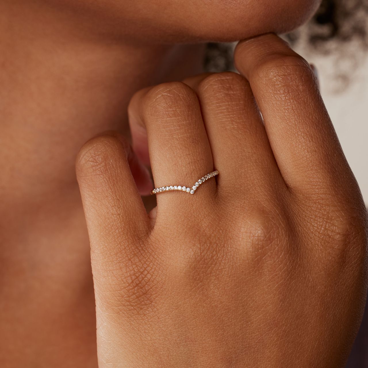 14 karaat gouden ring met zirkonia