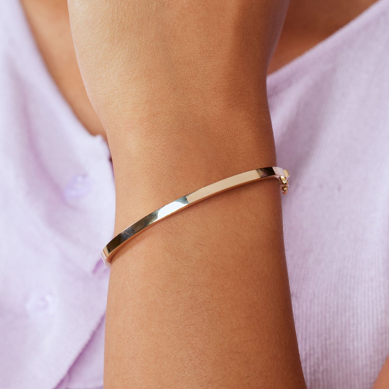 14 karaat gouden bangle 3mm