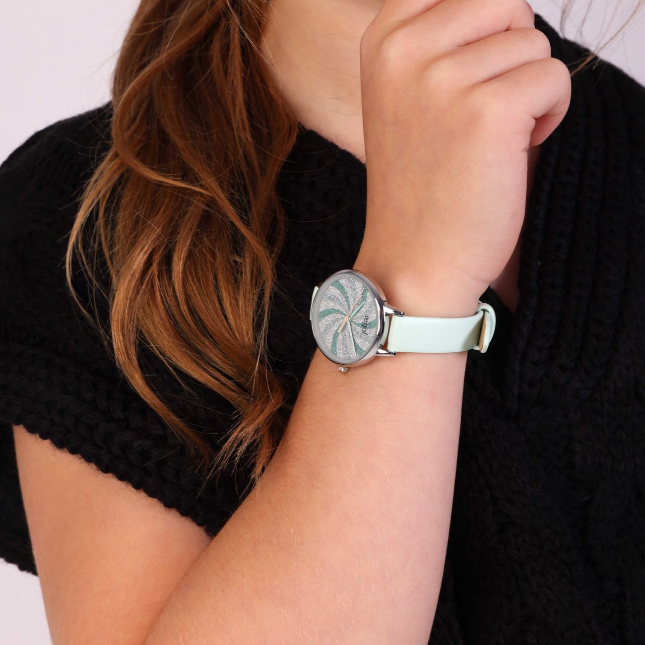 Regal Kinder Horloge PU leer Swirl