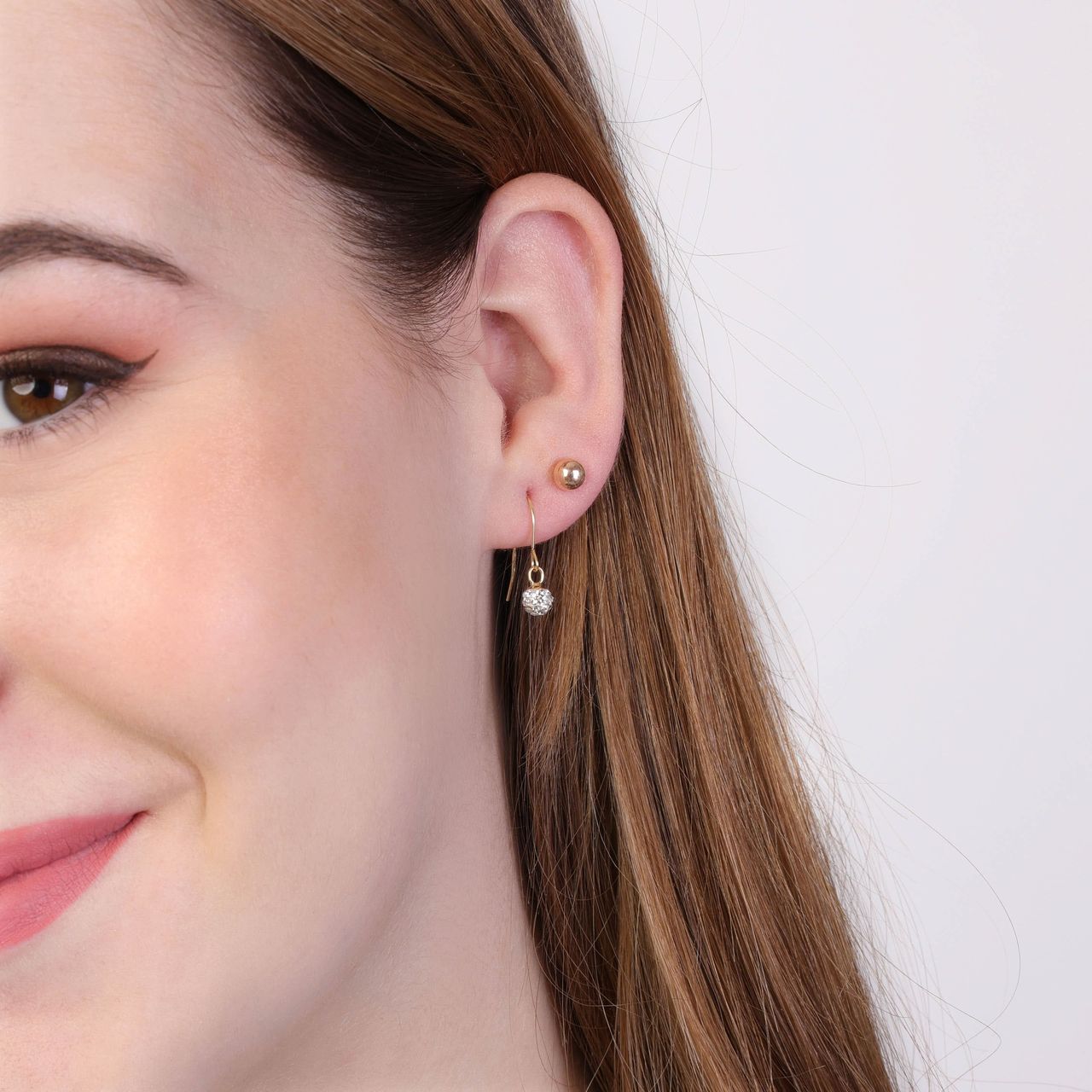 Ohrringe aus 375 Gold, Kugel, 5 mm