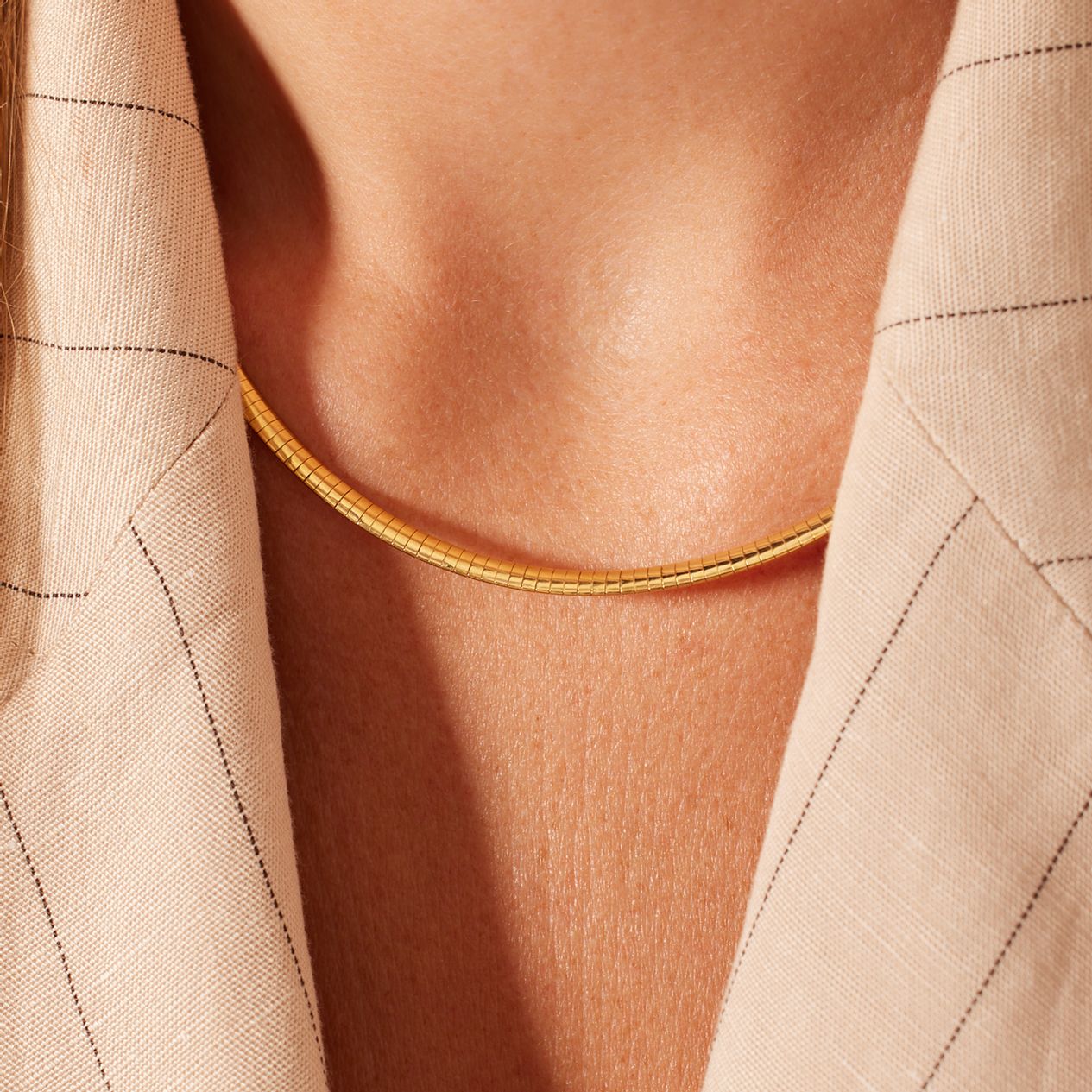 Zilveren goldplated ketting voor dames