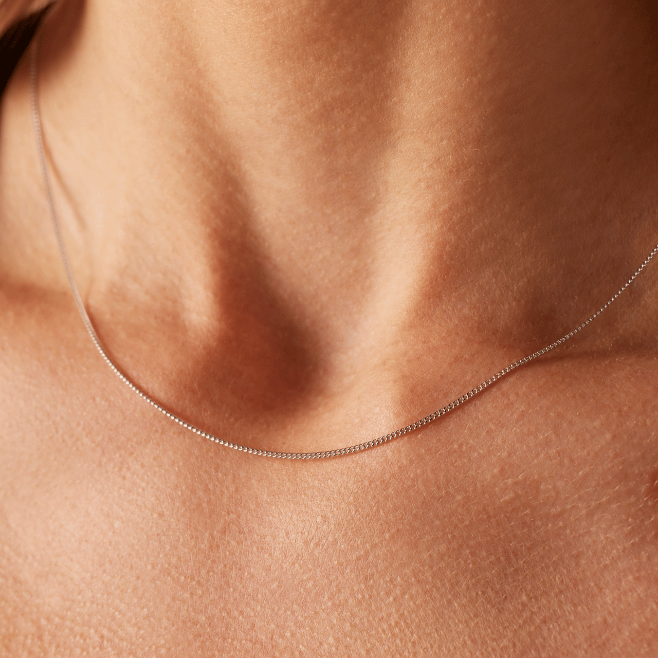 Silberne Kette mit Gourmet-Glied für Damen