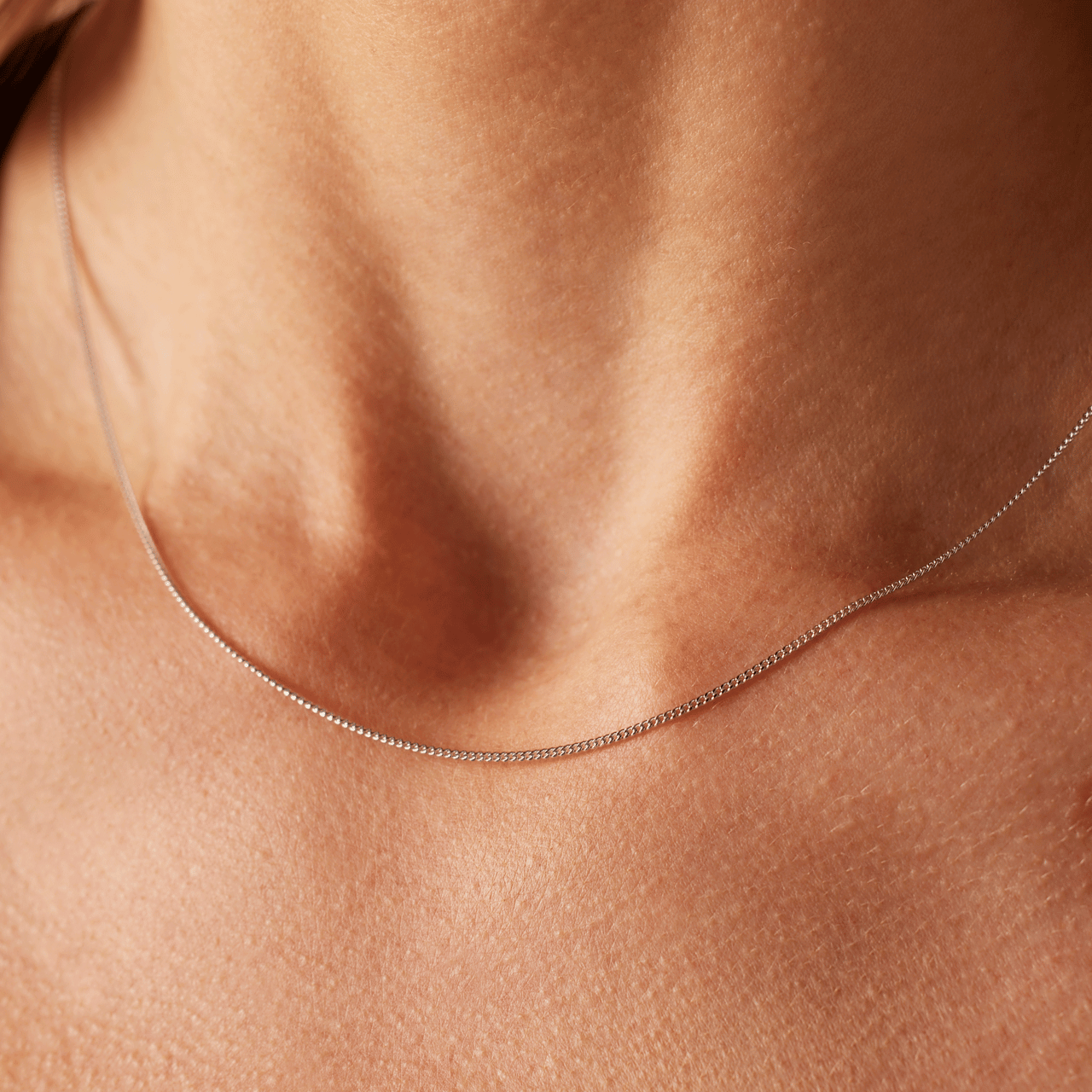 Zilveren ketting met gourmet schakel voor dames