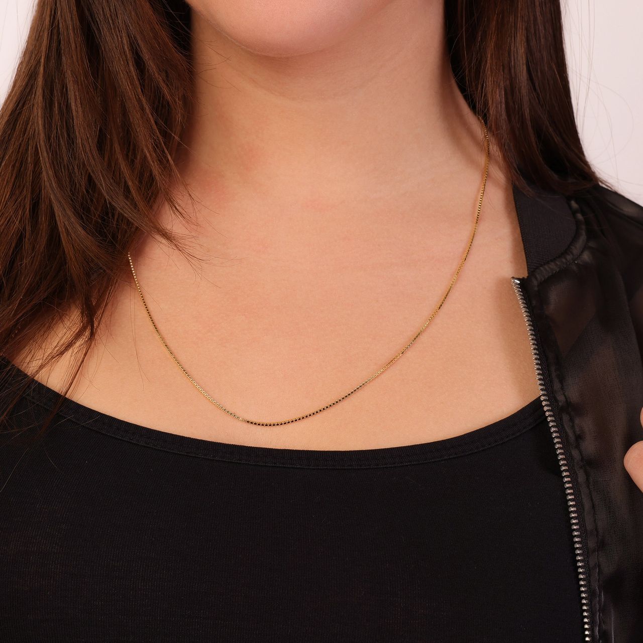 Halskette, 585 Gelbgold, 60 cm, venezianische Glieder 1,2 mm