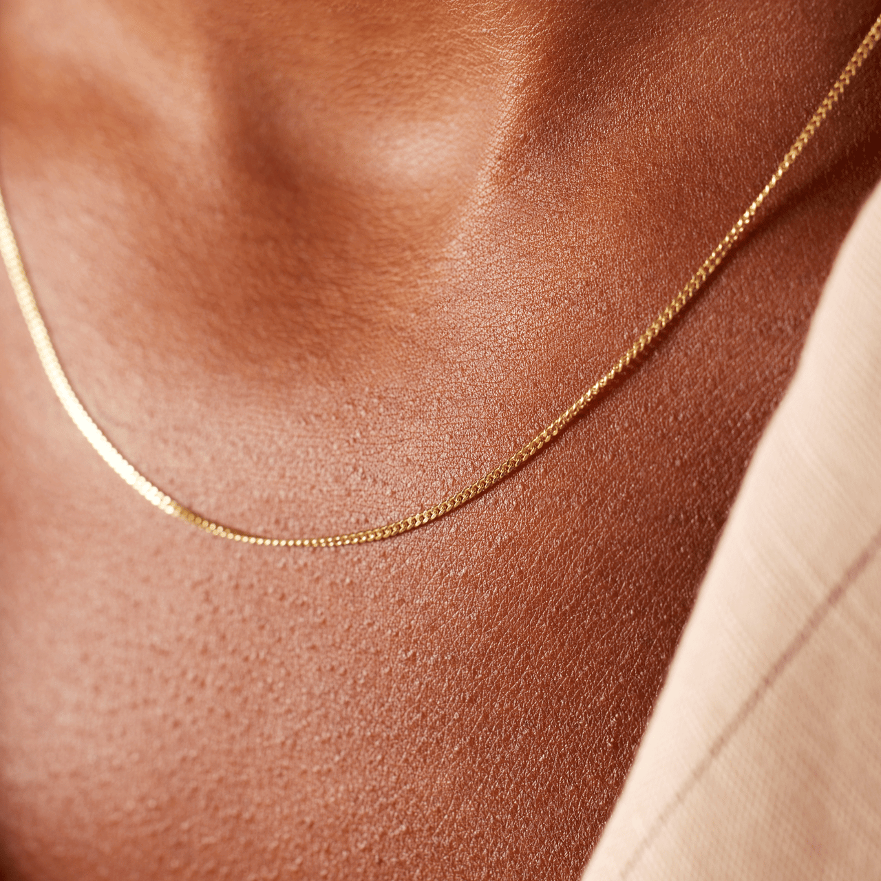 Halskette, 585 Gelbgold, 42 cm, Gourmetglieder 1,1 mm
