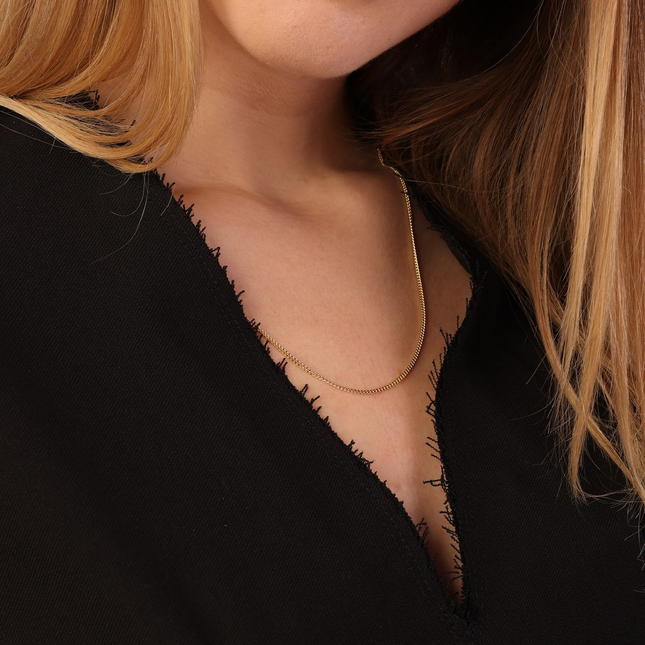 14K geelgouden ketting 60cm gourmetschakel 1,7mm