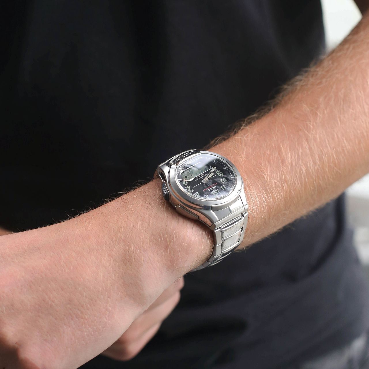 Casio heren horloge met stainless steel band