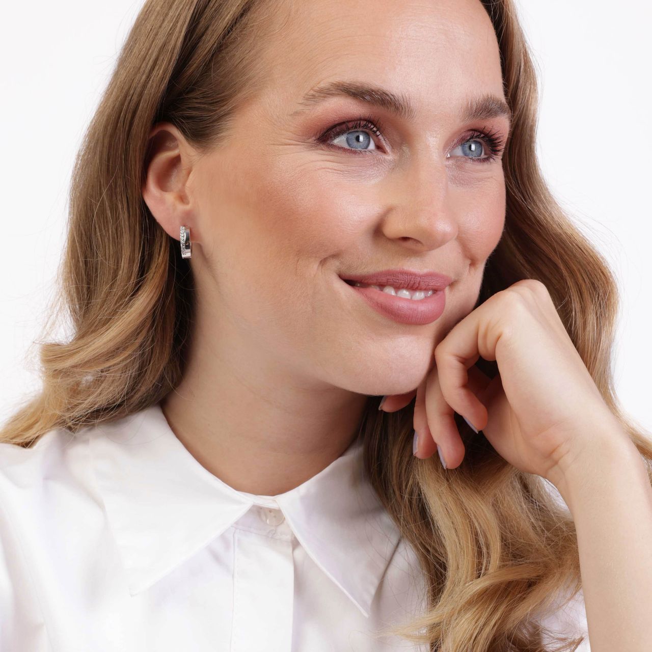 Ohrringe, Silber, mit Zirkonia, Mix and Match