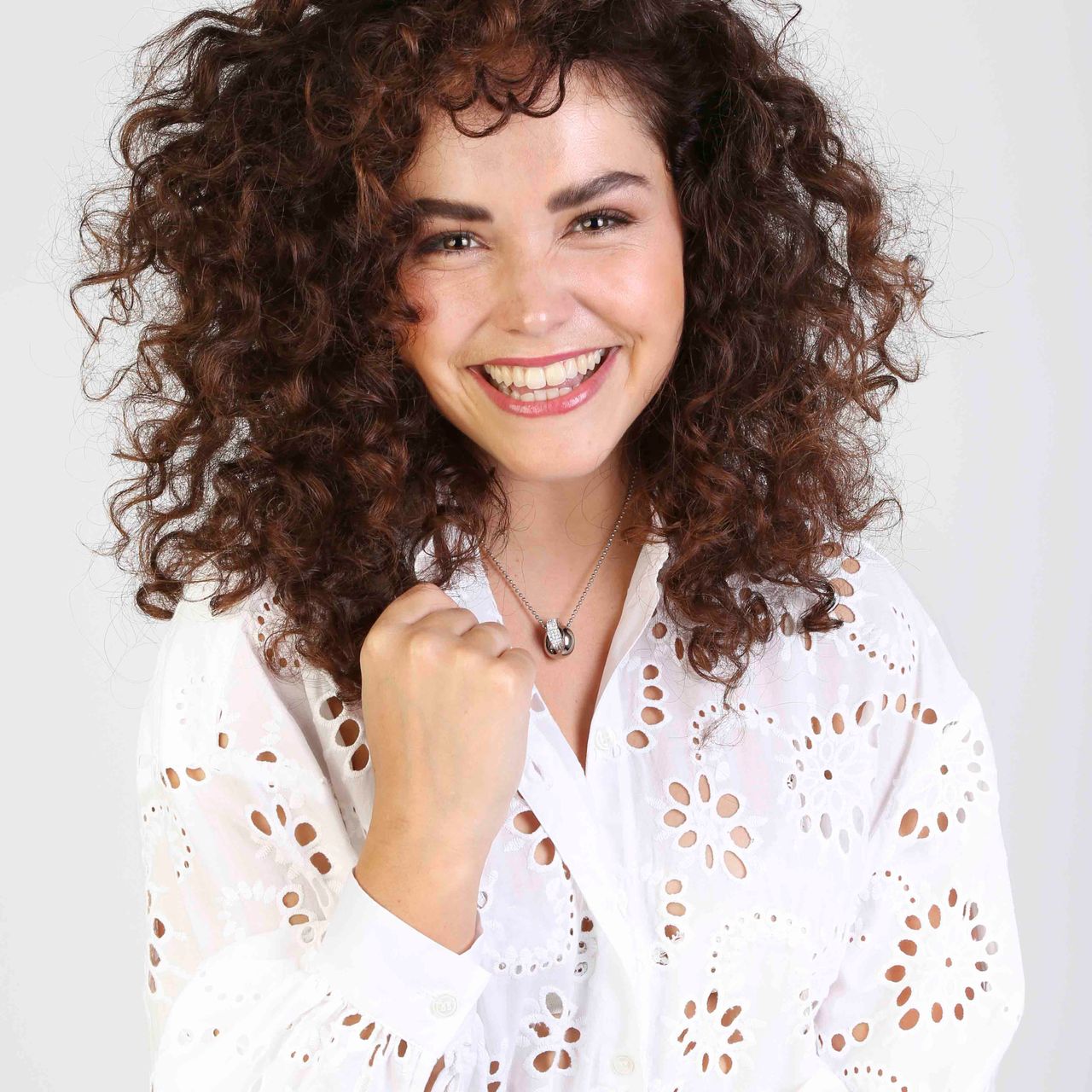 Colours by Kate gerecycled stainless steel ketting & hanger met kristal voor dames