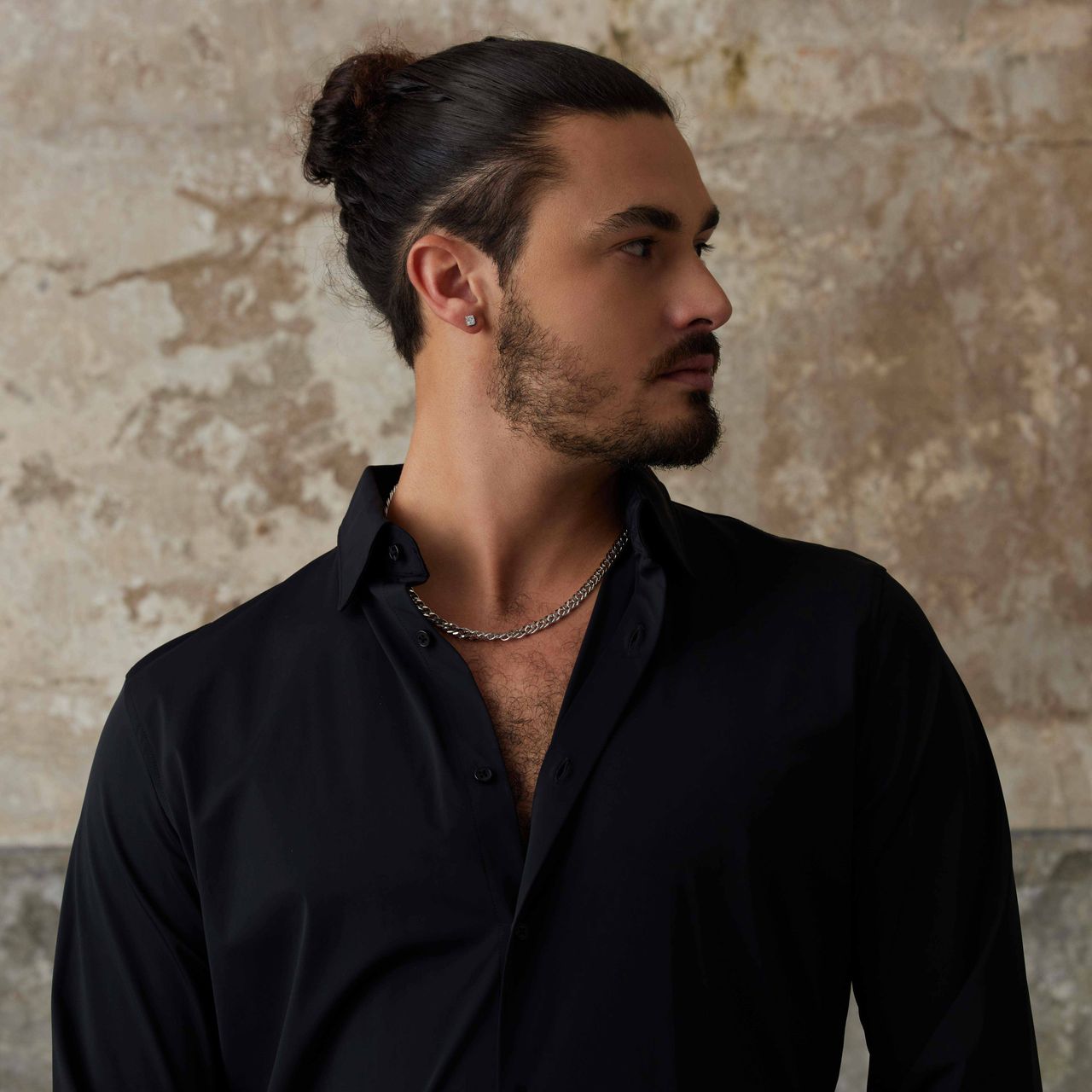 Zilveren voor heren oorknoppen met zirkonia 6mm voor heren