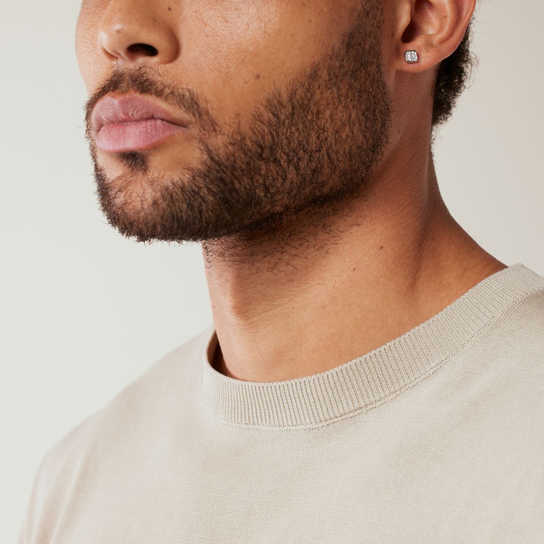 Zilveren voor heren oorknoppen met zirkonia 6mm voor heren