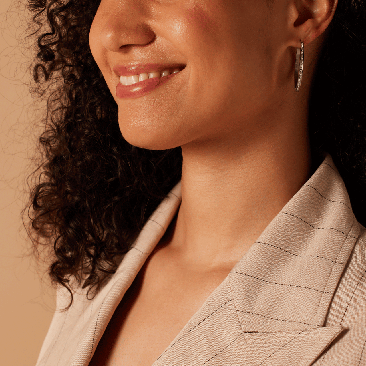 More combinations gerecycled stainless steel oorringen kristal voor dames