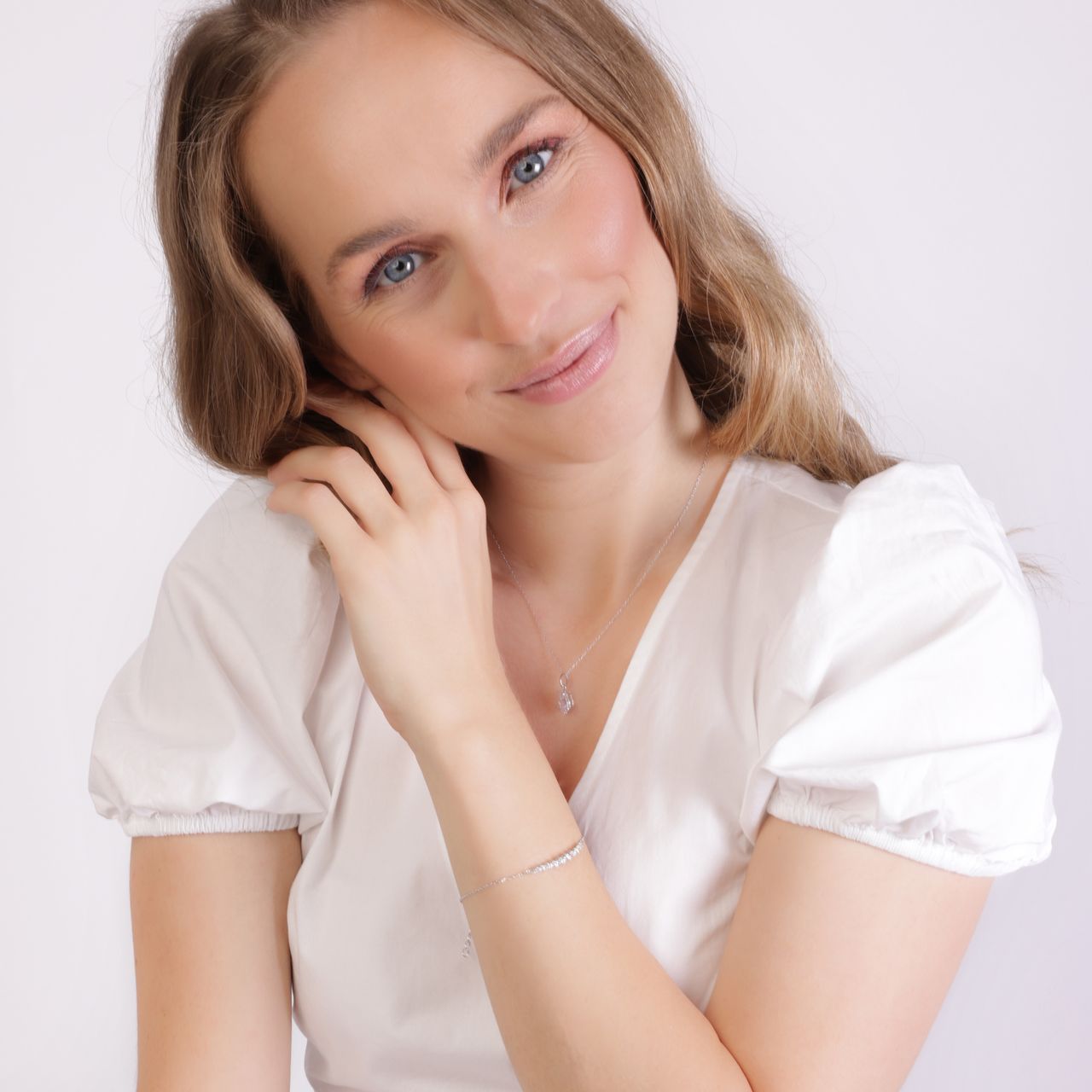 Silberarmband mit Zirkonia