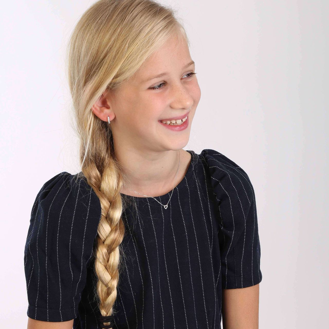 Zilveren kinderketting zirkonia