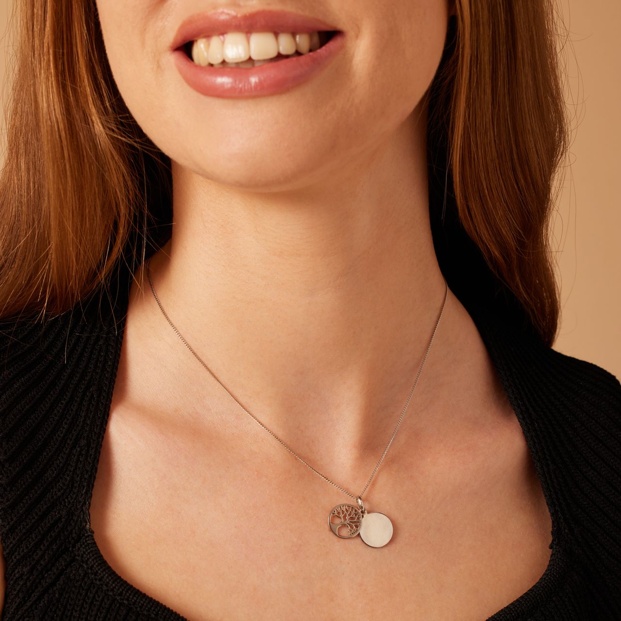 Collier aus 925 Silber mit Lebensbaum-Anhänger