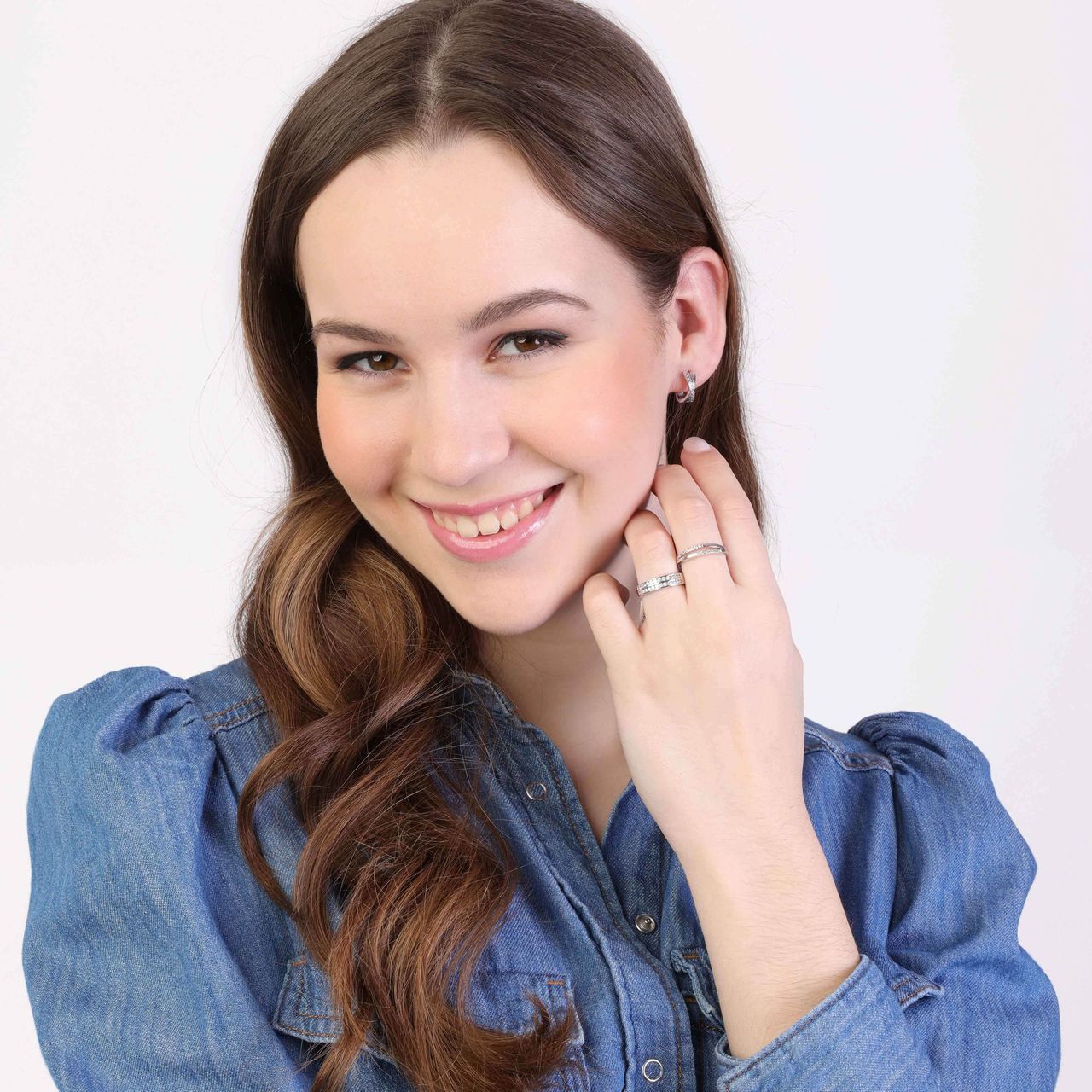 Zilveren ring met zirkonia