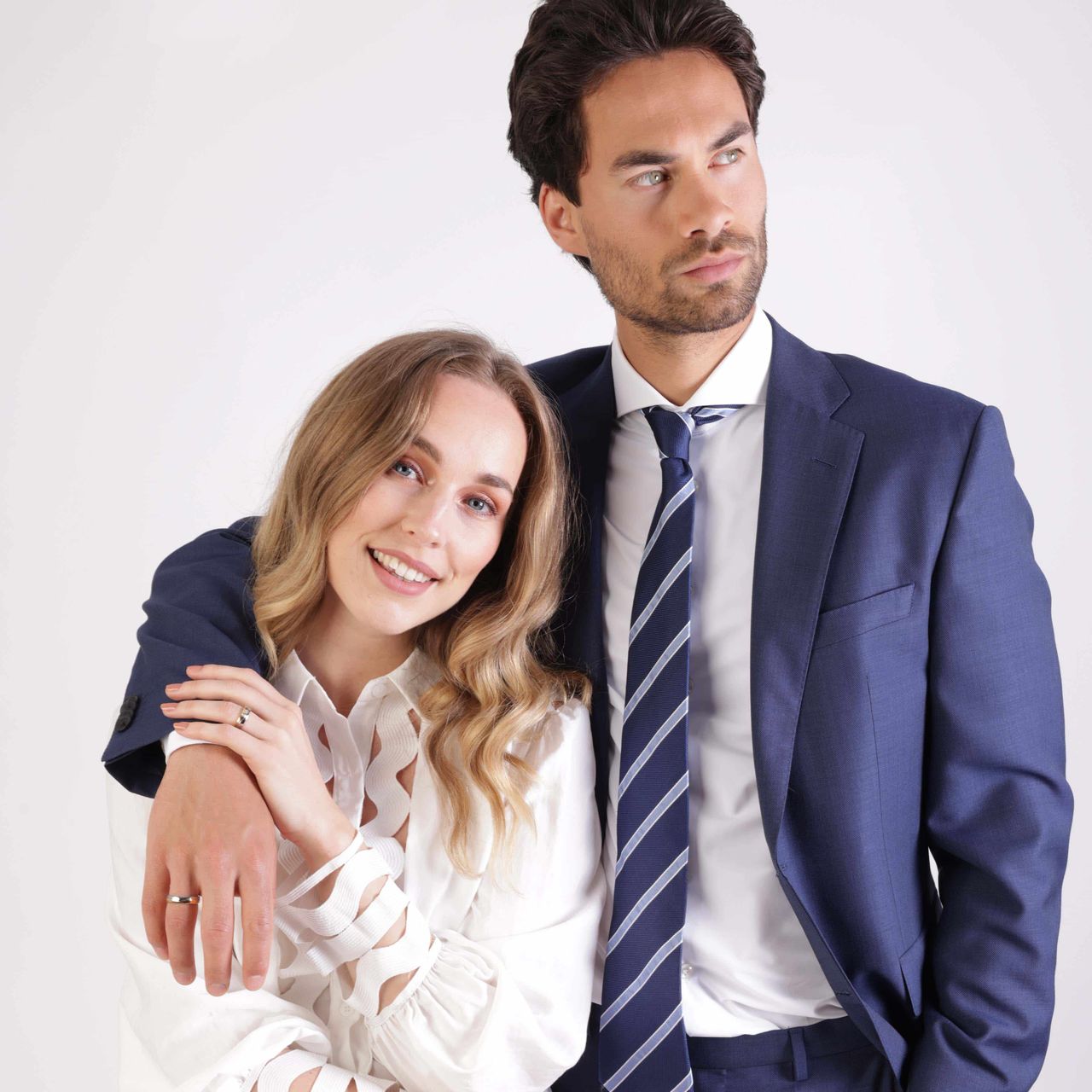Stalen goldplated vriendschapsring Valletta met zirkonia voor met zirkonia voor dames