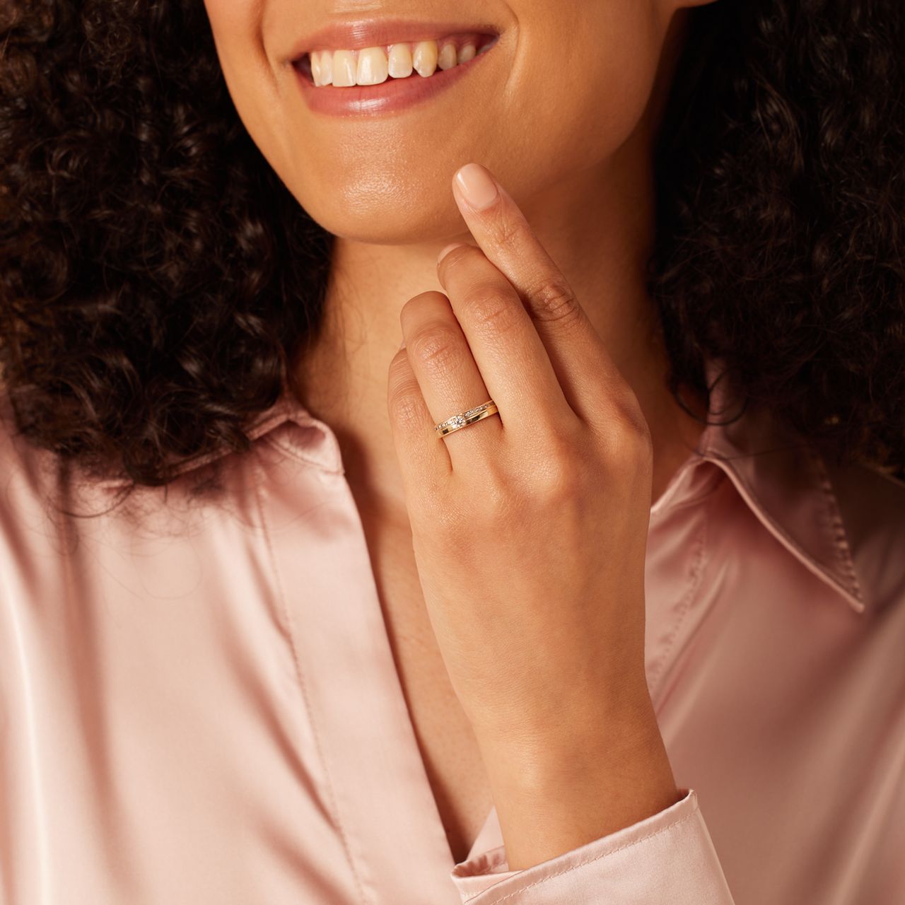 Ring, 585 Gelbgold, mit Zirkonia