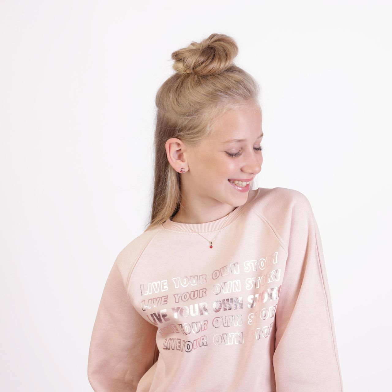 14K geelgouden ketting Hanger lieveheersbeestje