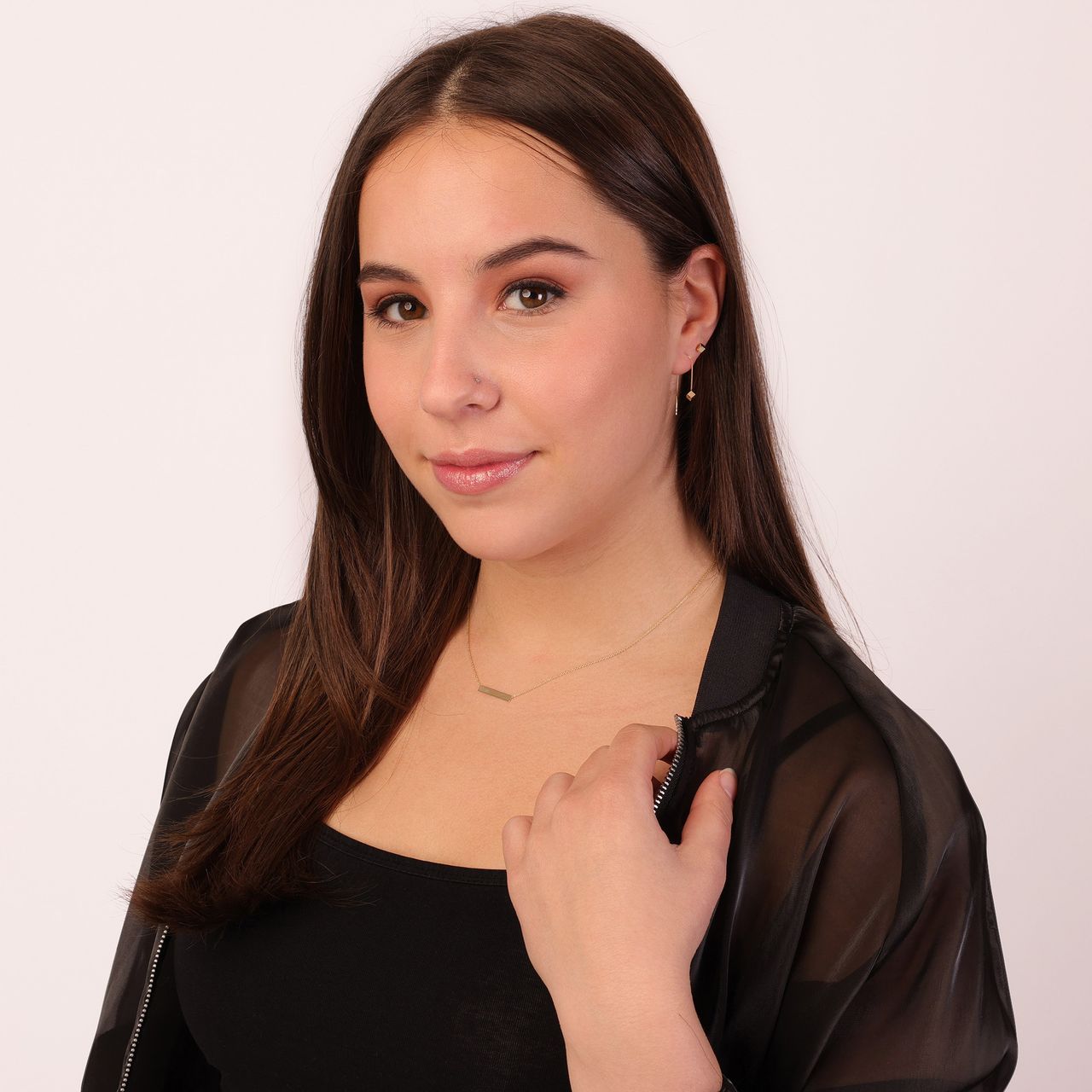9 Karaat ketting met hanger bar