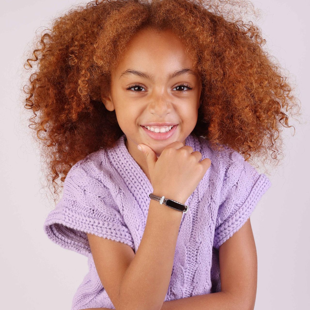 Stainless steel goldplated kinderplaatarmband met kristal