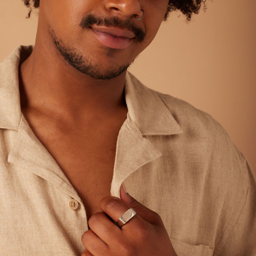 Gerecycled stainless steel ring mat/glans