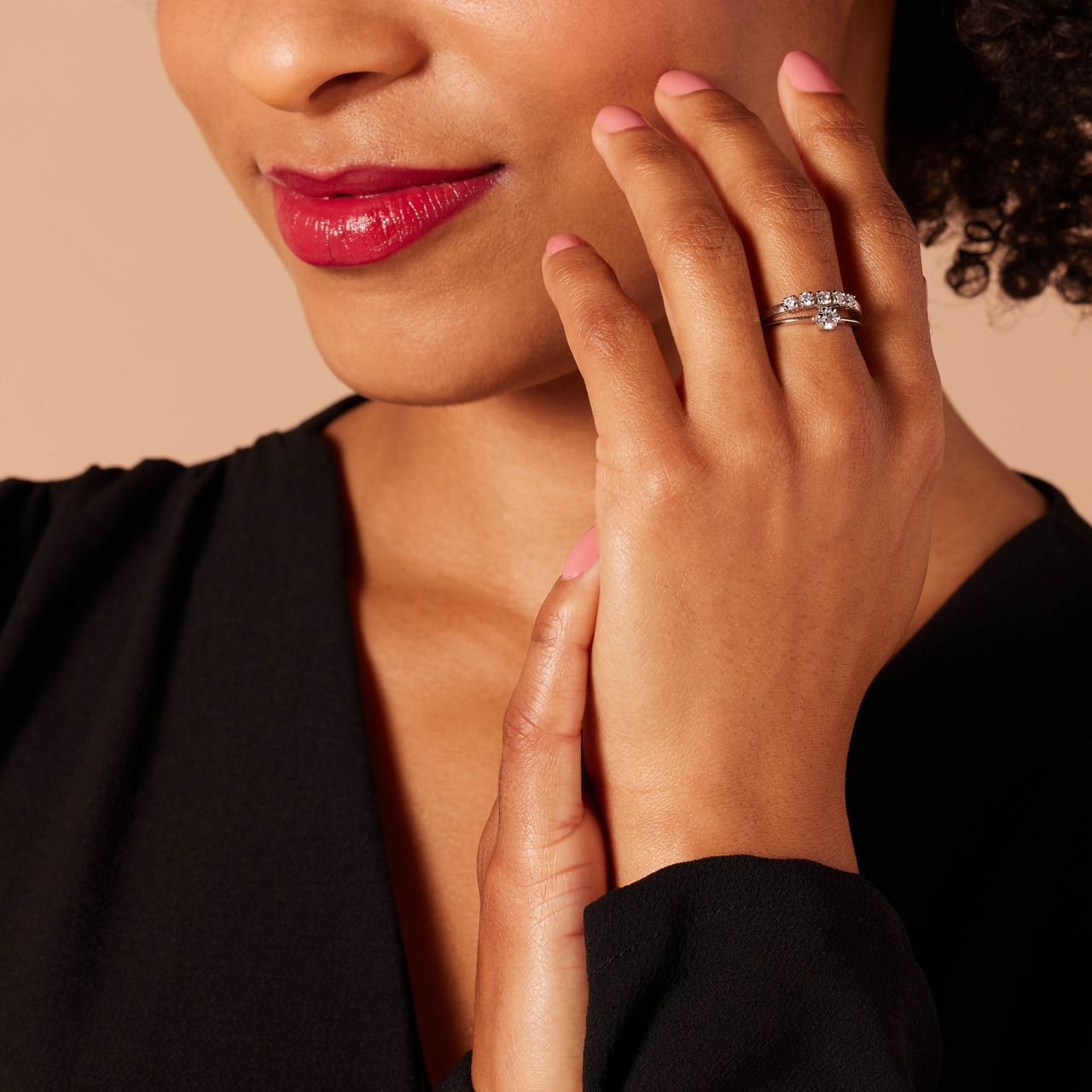 14 Karaat witgouden ring met zirkonia