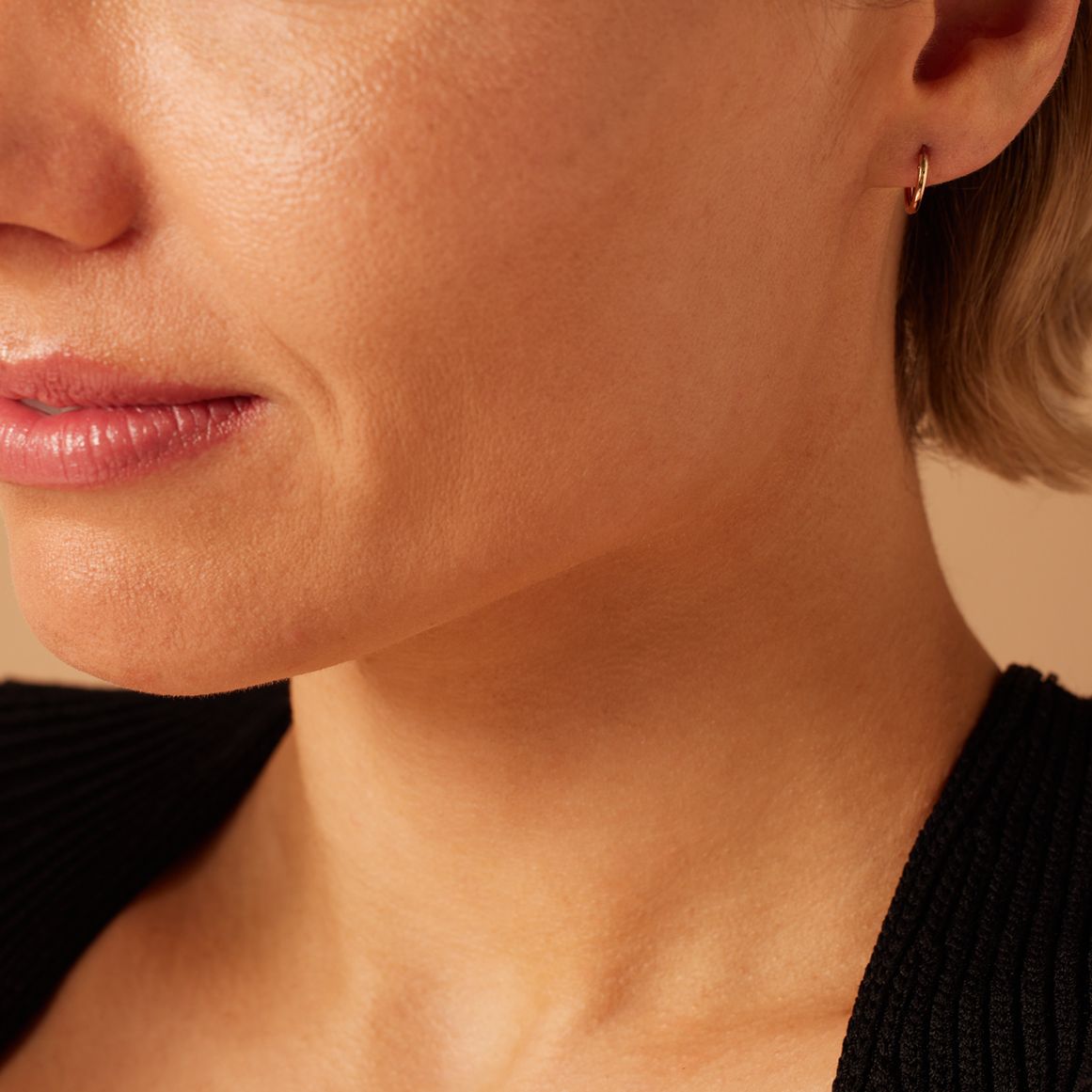 Zilveren oorringen roseplated 10mm voor dames