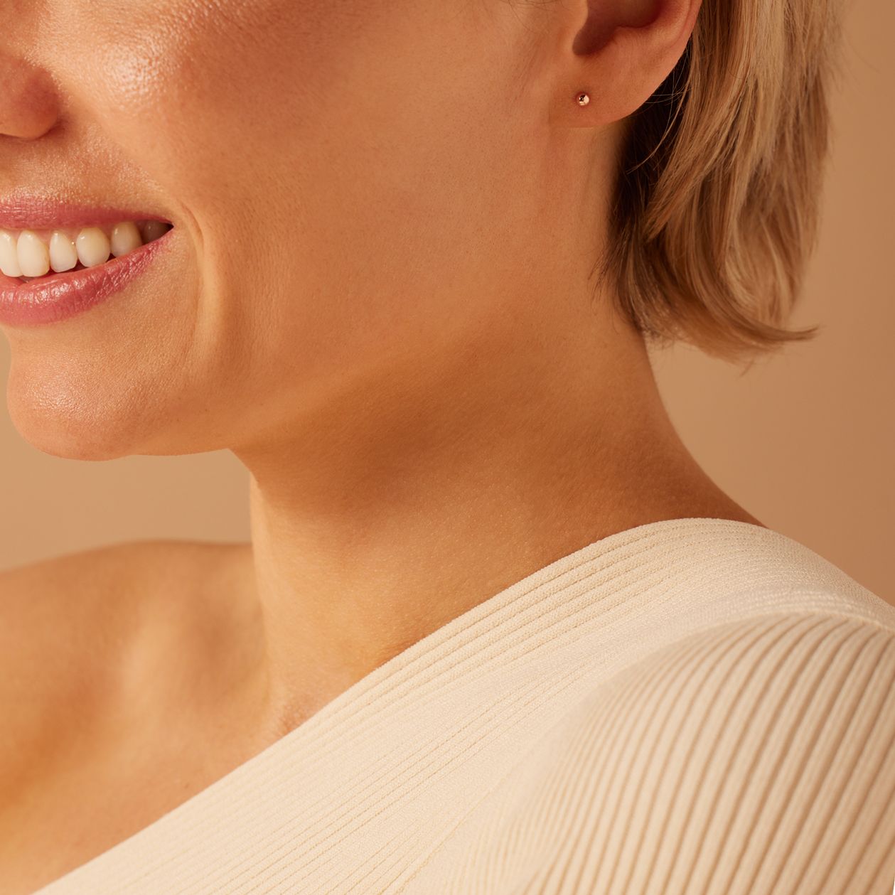 Zilveren roséplated oorknoppen voor dames