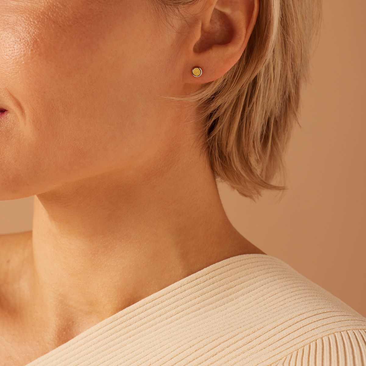 Zilveren oorknoppen rhodiumplated rond 5mm voor dames