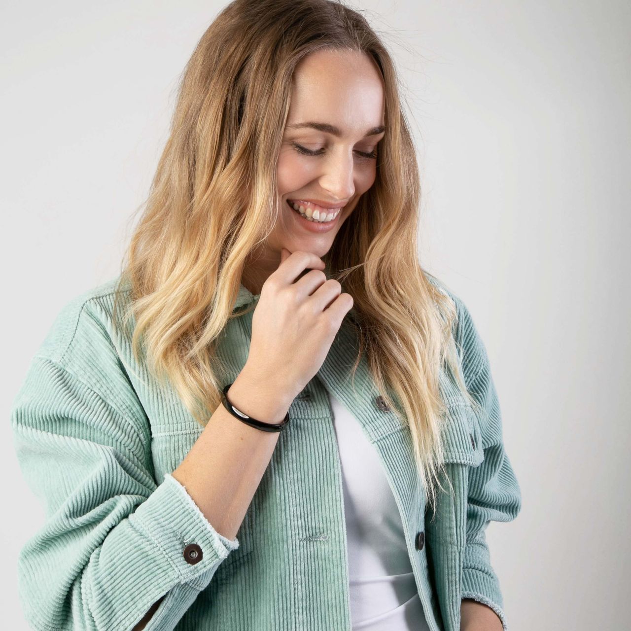 Gerecycleerd stalen armband bangle blackplated