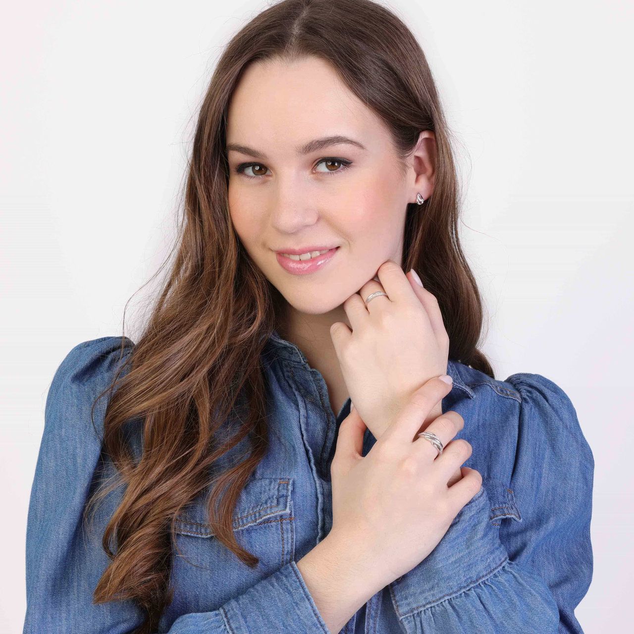 Zilveren ring met zirkonia