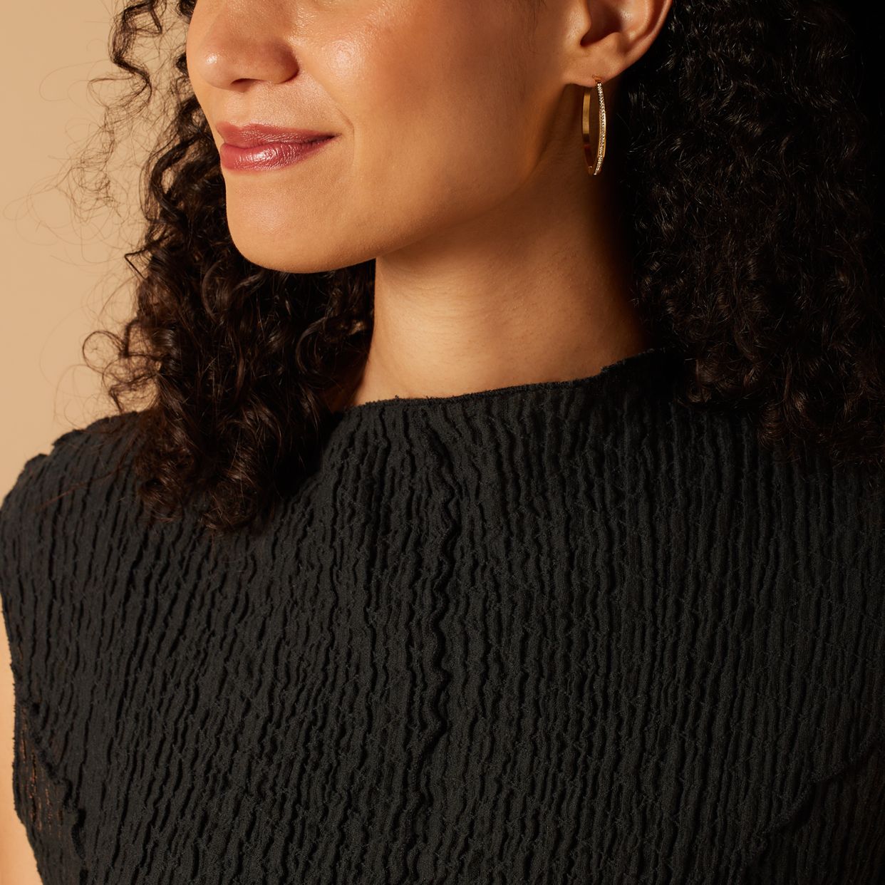 Stainless steel goldplated oorringen met kristal voor dames