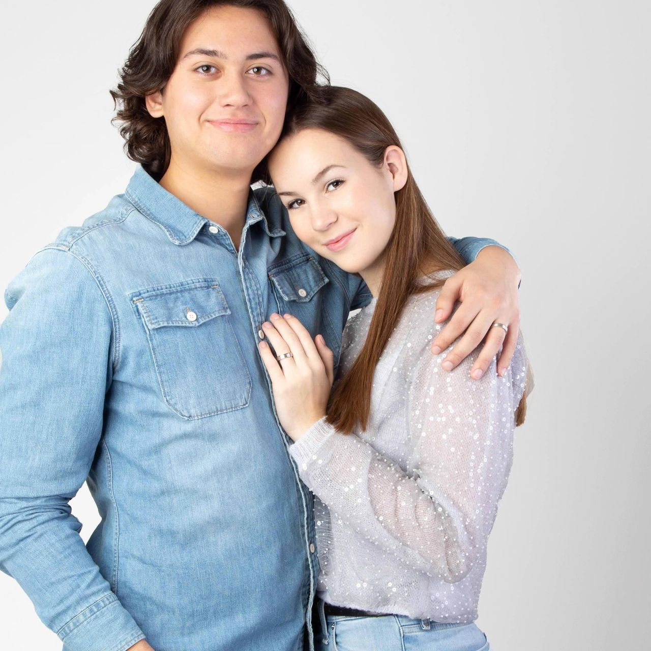 Zilveren goldplated herenliefdesring Salamanca