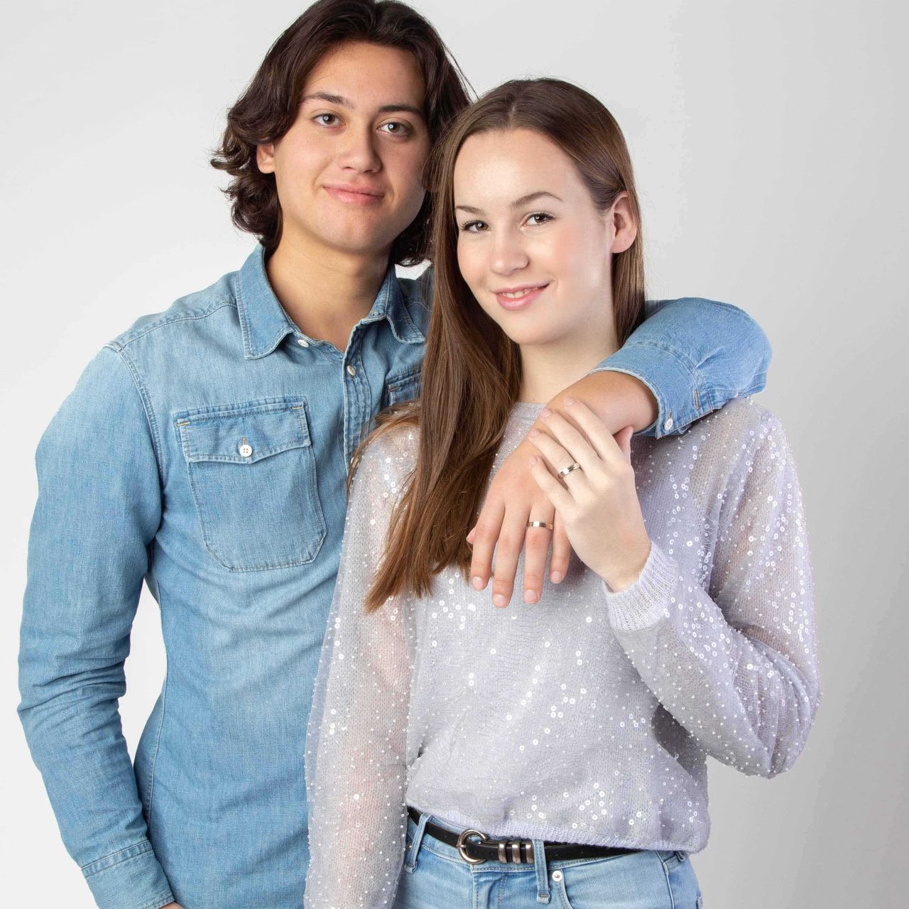 Zilveren goldplated liefdesring San Sebastian voor dames