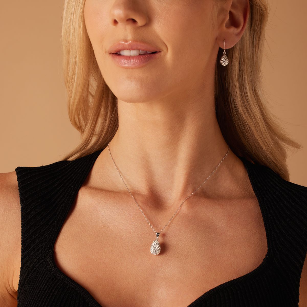 Zilveren sieradenset met Swarovski kristal voor dames