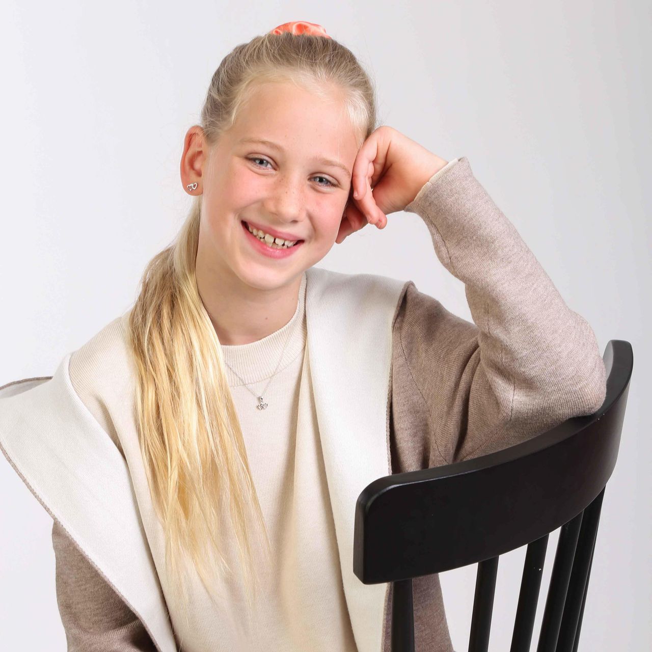 Zilveren kinderset harten