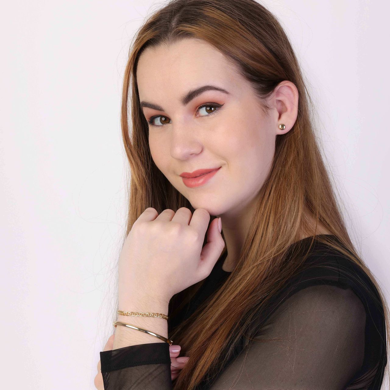 9 Karaat armband dubbele gourmet