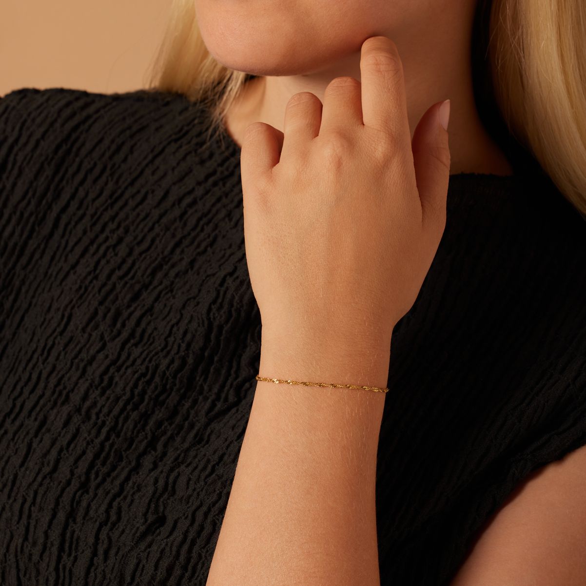 9 Karaat armband gourmet twist