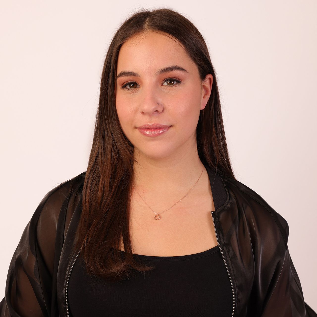 9 karaat ketting met hanger open hart rose voor dames