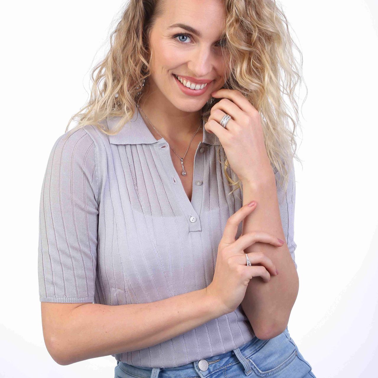 Zilveren ring breed met zirkonia