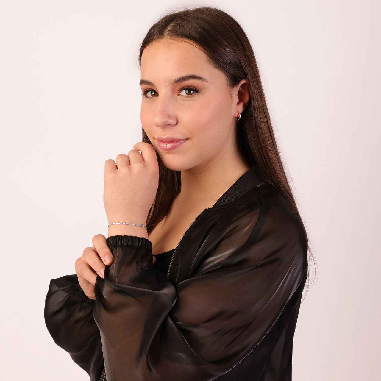 Armband in 585 Gelbgold mit Diamant (0,42 ct)