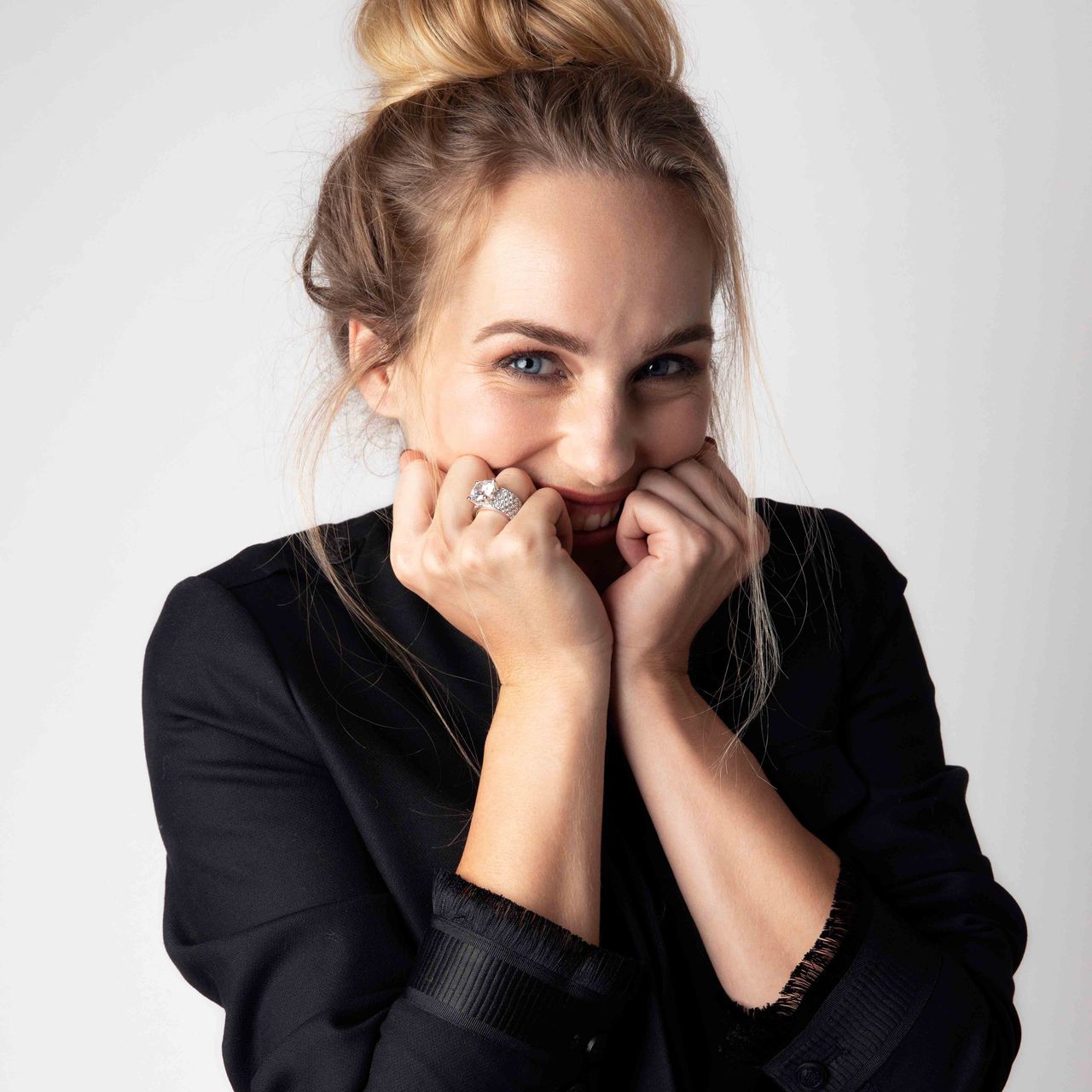 Zilveren ring breed met zirkonia