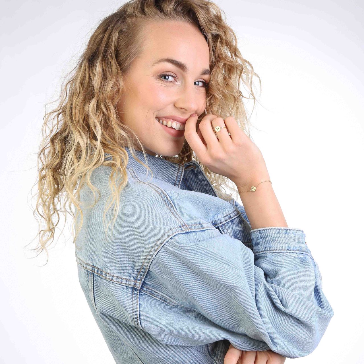 Zilveren goldplated ring voor dames