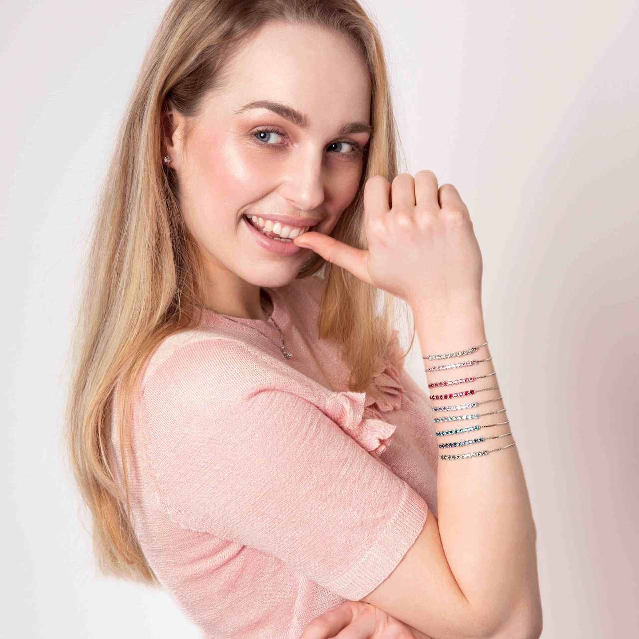 Zilveren tennisarmband kristal erinite